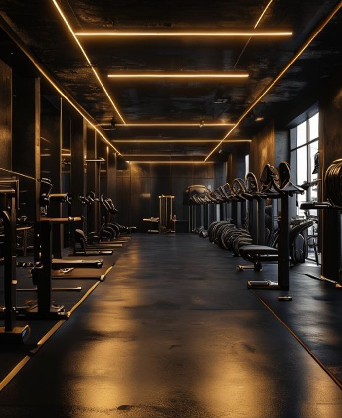 Empire of Fitness gym floor with strength equipment
